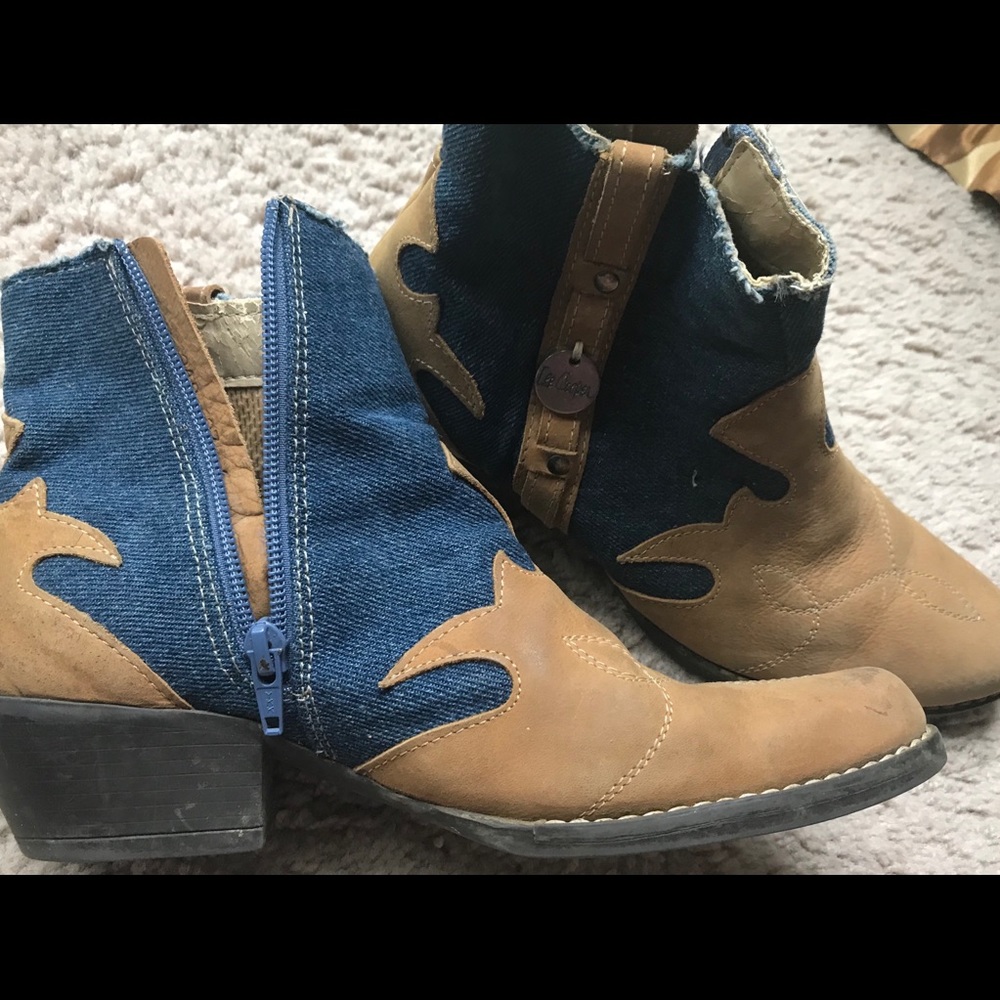Denim Suede Boots
